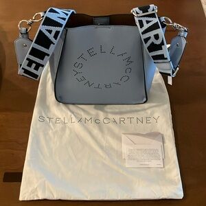 Auth Stella McCartney Mini Studded Logo Faux-Leather Crossbody Bag - Pristine!